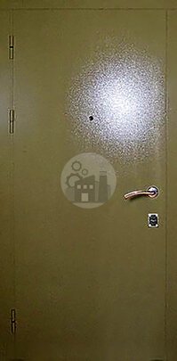 Дверь с раздельной ручкой и глазком, окрас нитроэмаль-ДВ-186