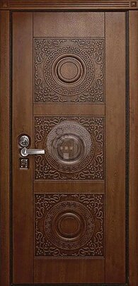 Металлическая дверь без глазка, отделка МДФ, внутри шпон-ДВ-432