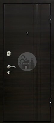 стальная дверь с зеркалом, отделкой мдф и мдф шпон-ДВ-419