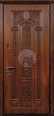 металлическая дверь для установки в квартиру, отделка винорит-ДВ-824